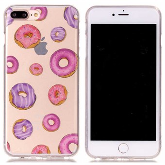 Designer motiv silikone cover til iPhone 7 Plus / iPhone 8 Plus - Donnuts