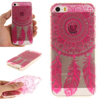 Modern art silikonecover til iPhone 5 / iPhone 5S / iPhone SE 2013 - Pink pynt