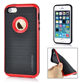 Motomo smart silikonecover til iPhone 5 / iPhone 5S / iPhone SE 2013 - Rød