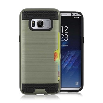 Cool slide Cover i TPU og plast til Samsung Galaxy S8 - Army Grøn