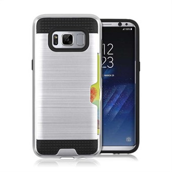 Cool slide Cover i TPU og plast til Samsung Galaxy S8 - Sølv