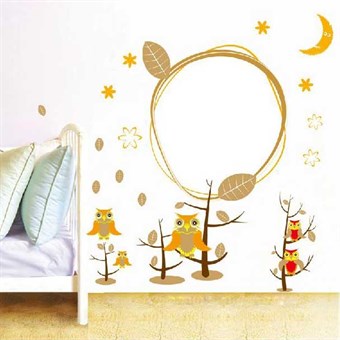 TipTop Wallstickers Lovely  Tree& Owls Design Removable PVC Decals Room
