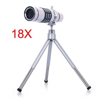 18x optisk zoom Teleskop m/Tripod til Smartphone og kamera