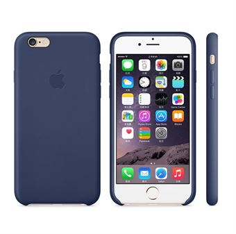 iPhone 6 / iPhone 6S læder cover - Navy blå