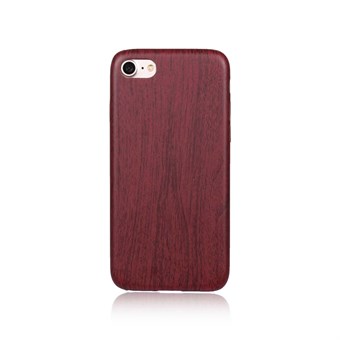 Leather Look Silikone Cover til iPhone 7 / iPhone 8 - Bordeaux