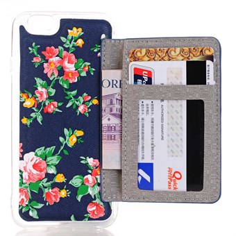 Blomster Pauw Cover til iPhone 7 / iPhone 8 - Blå sommer blomster