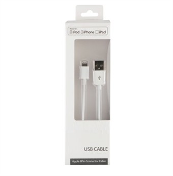 Lightning kabel 1m USB datastik -  Fra Essentials