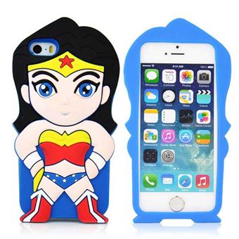 3D Silikone Superwoman Cover - iPhone 5 / iPhone 5S / iPhone SE 2013