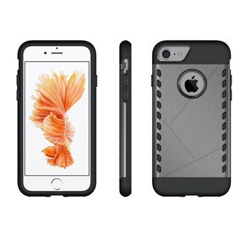 Eksklusive silikone/plastik cover til iPhone 7 / iPhone 8 - Grå