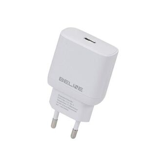 Beline dreng. netværk. 1x USB-C 30W hvid/hvid (kun hoved) PD 3.0 BLNCW30