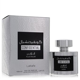 Lattafa Confidential Platinum by Lattafa - Eau De Parfum Spray (Unisex) 100 ml - til mænd