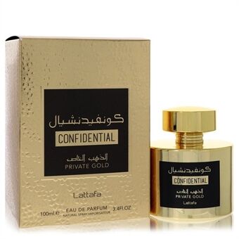Lattafa Confidential Private Gold by Lattafa - Eau De Parfum Spray (Unisex) 100 ml - til mænd