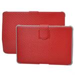 Carbon look etui til Samsung Galaxy Tab 10.1 (R�d)