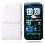 HTC Sensation L�der look Cover (Hvid)