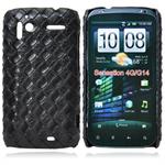 HTC Sensation L�der look Cover (Sort)