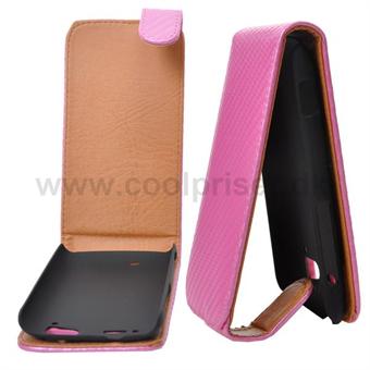 Læder etui til HTC Sensation (Pink)