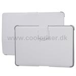 Carbon look etui til Samsung Galaxy Tab 10.1 (Hvid)
