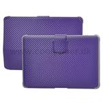Carbon look etui til Samsung Galaxy Tab 10.1 (Lilla)