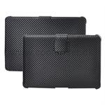 Carbon look etui til Samsung Galaxy Tab 10.1 (Sort)