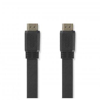 High Speed ​​HDMI ™ kabel med Ethernet | HDMI™ Stik | HDMI™ Stik | 4K@30Hz | 10.2 Gbps | 2.00 m | Fladt | PVC | Sort | Box