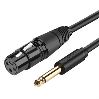 UGREEN 1m 6.35mm TRS Male to Cannon XLR Female Audio Cable for Microphone Speakers Sound Consoles Amplifier