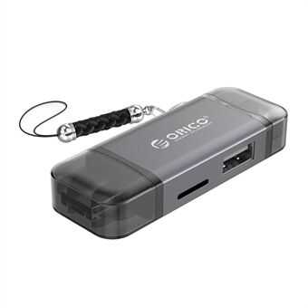 ORICO 2CR61 GY-BP USB til hukommelseskortlæser Type C Micro USB-port til TF-kortlæser til bærbar og smartphone