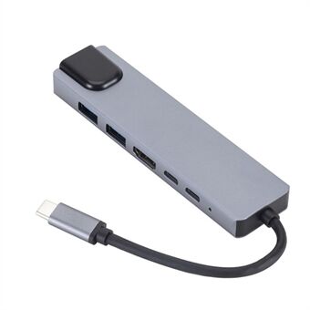 6 i 1 USB Type-C Hub Adapter Dock med 4K HDMI PD RJ45 Ethernet kortlæser