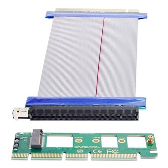 EP-075+SA-001 NGFF M-nøgle NVME AHCI SSD til PCI-E 3.0 X16 lodret adapter med PCI-E 16X forlængerkabel