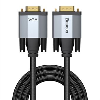 BASEUS Enjoyment Series VGA til VGA Videokabel 1080P VGA-kabel 2m til TV-projektor - Mørkegrå