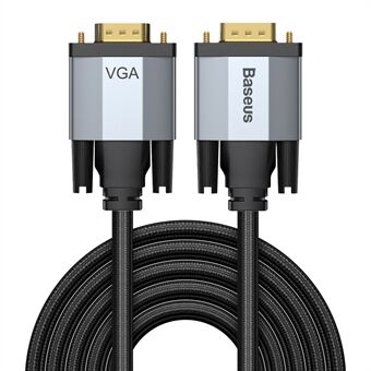 BASEUS Enjoyment Series VGA til VGA Videokabel 1080P VGA-kabel 3M til TV-projektor - Mørkegrå