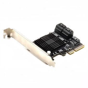 PCI-E til 5 SATA3.0 Adapter Card Desktop Computer Udvidelseskort Support Hot Plug