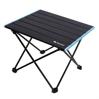 SHINETRIP A292-H0S Sammenklappeligt campingbord i aluminiumslegering til Outdoor picnic BBQ, størrelse S - Midnight Black