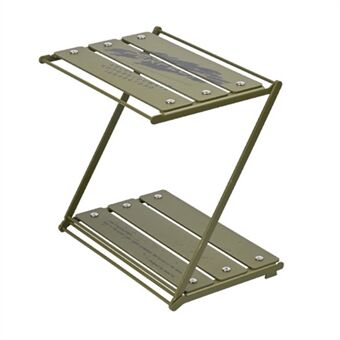 SHINETRIP dobbeltlags Outdoor campingbord foldehylde Steel + opbevaringsstativ i aluminiumslegering