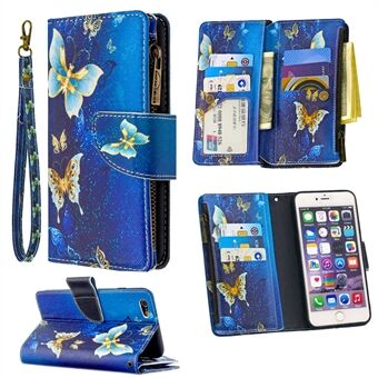 BF03 Pattern Printing Zipper Wallet Leather Protective Shell for iPhone 6 Plus/6S Plus 