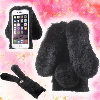 Rabbit Bunny Warm Furry Fur TPU Cover til iPhone 6s Plus / 6 Plus