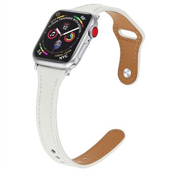 Ægte læder Smart urbånd til Apple Watch Series 6 / SE / 5/4 44mm / Series 3 2 1 Watch 42mm