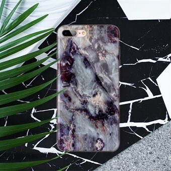 Marmormønster IMD Soft TPU Cover Cover til iPhone 8 Plus / 7 Plus 