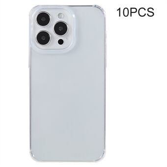 10 stk til iPhone 12 / 12 Pro Ultratyndt telefoncover 0,8 mm vandmærkefri Anti-drop hjørner klart TPU cover