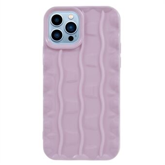 Til iPhone 12 Pro Max TPU telefoncover 3D stribet mønster anti-ridse cover