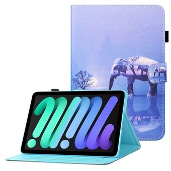 Mønsterudskrivning Cross Texture Card Slots Læder Tablet Beskyttende Stand Cover Cover til iPad mini (2021)