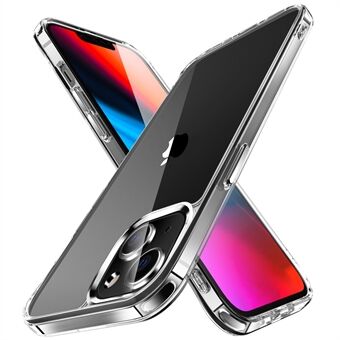 Galvanisering krystalklart hybridtelefoncover til iPhone 13 , fire hjørner bumper pude TPU + pc-mobiltelefontilbehør