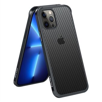 SULADA Carbon Fiber Texture Hybrid Phone Cover Case Anti-ridse Rygbeskytter til iPhone 13 Pro 