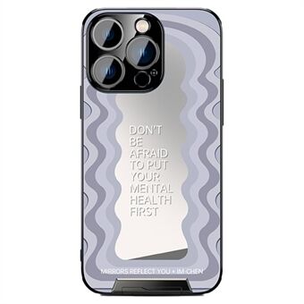 IM-CHEN til iPhone 13 Pro Inspirerende Word Mirror Phone Case TPU-cover med udtræksstøtte