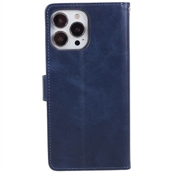 Til iPhone 13 Pro Max Calf Texture PU Læder Telefon Case Stand Beskyttende Cover