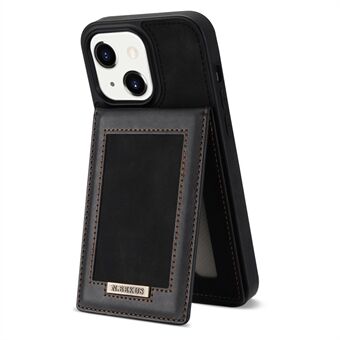 N.BEKUS Til iPhone 14  lodret kortholder Kickstand Design PU-læder+TPU-telefonetui RFID-blokerende telefoncover