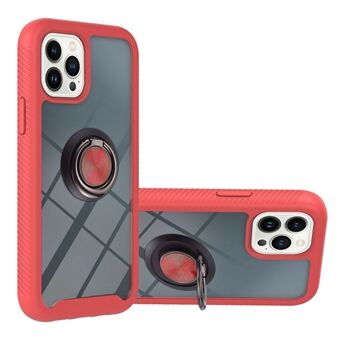 YB PC Series-5 til iPhone 14 Pro  Ring Holder Kickstand Stødsikkert cover PC + TPU Hybrid Phone Case