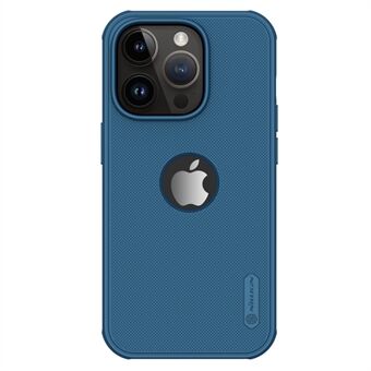 NILLKIN Super Frosted Shield Pro Protective Phone Case til iPhone 14 Pro, Hard PC Mat Anti-drop telefoncover (udhulet design til logo)
