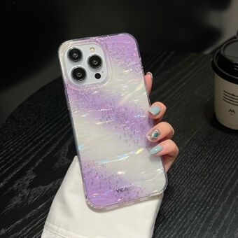 YCADEN Til iPhone 14 Pro Max Shell Grain Gradient Case Glitter TPU stødsikkert telefoncover