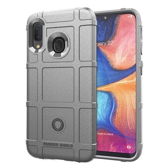 Rugged Square Grid Texture Anti-shock TPU Phone Cover for Samsung Galaxy A20e