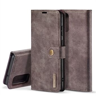 DG.MING Aftagelig 2-i-1 split læder tegnebog shell + pc bag taske til Samsung Galaxy S20 Plus